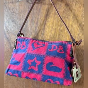 Dooney & Bourke Red and Blue Iconic Mini Bag EUC